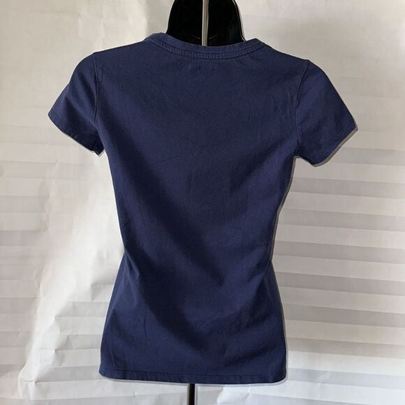 Cat & Jack Girls Dark Blue Unicorn T-Shirt Size 10/12 Short Sleeve Graphic Tee - Picture 2 of 3